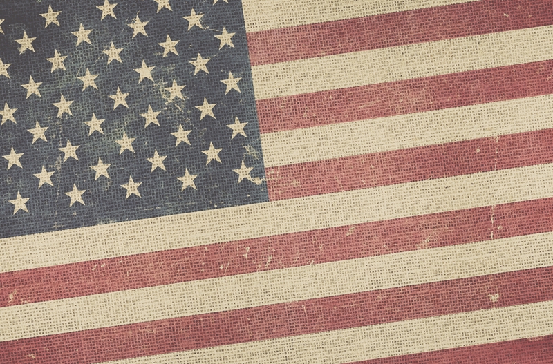 Rustic United States flag