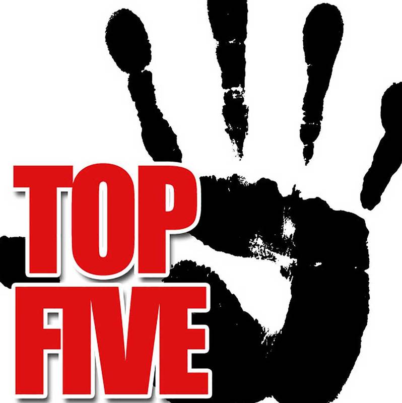 Top Five ad with handprint