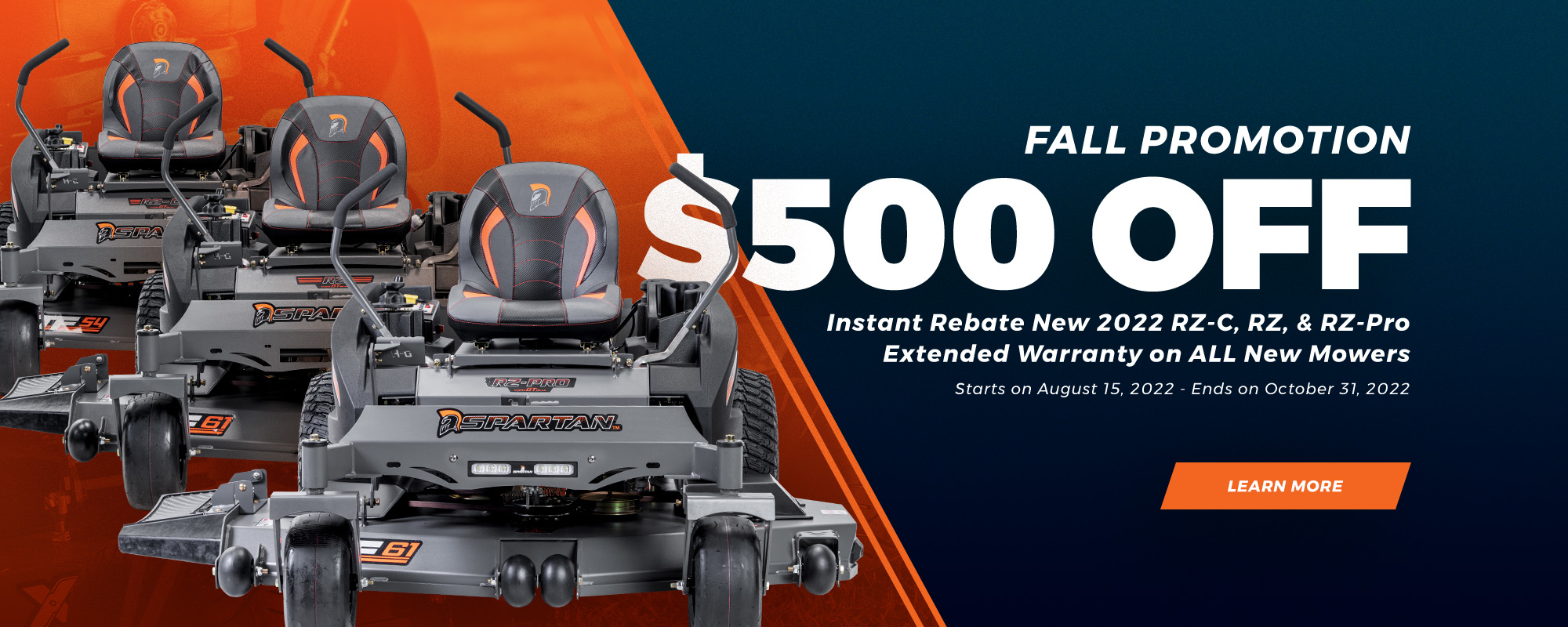 Spartan advertisement: Fall promotion