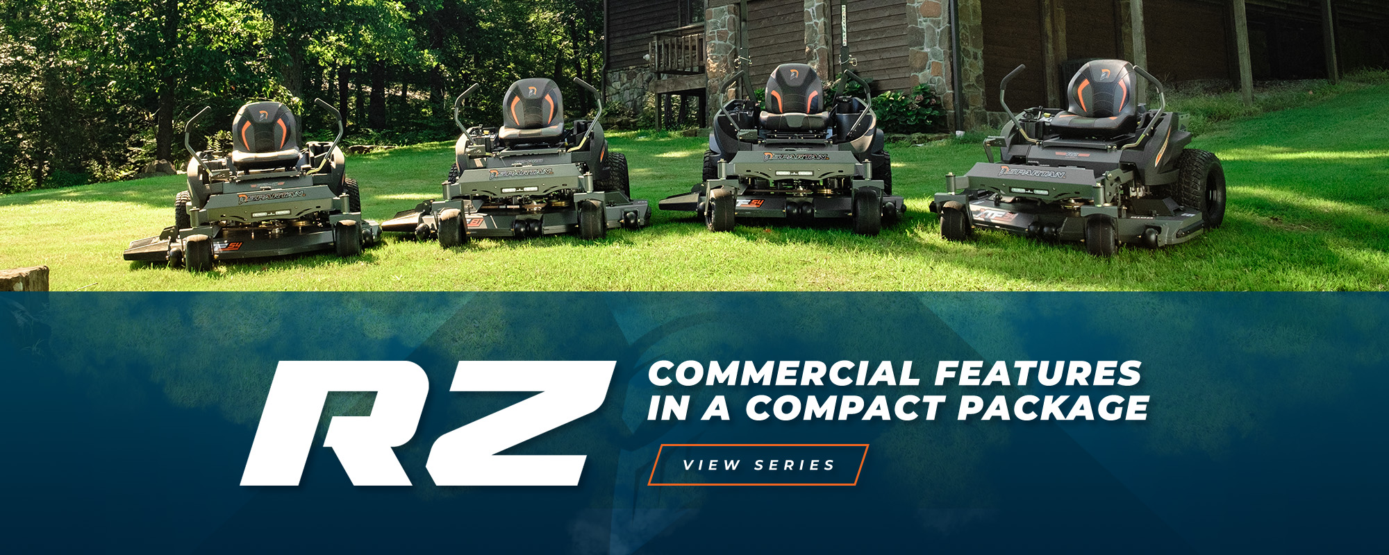 RZ mower ad. Commercial features in a compact package